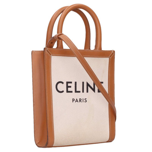 CELINE Mini Vertical Cabas 2-Way Canvas Size ONE SIZE