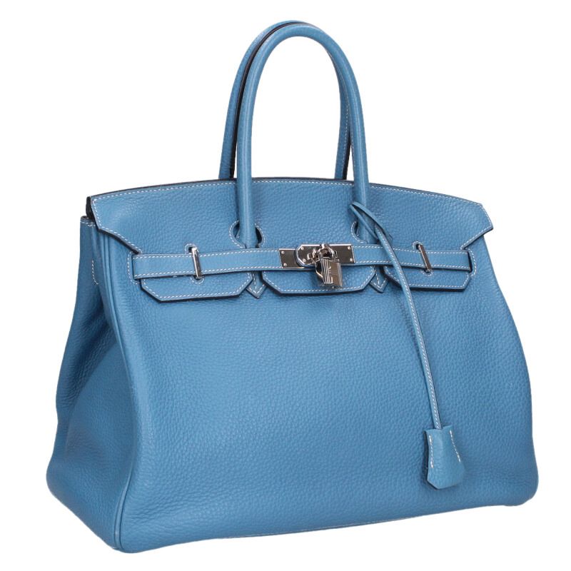 HERMES Birkin 35 Bleu Jean Taurillon Clemence Size ONE SIZE