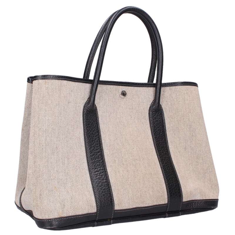 HERMES Garden Party PM Toile H Negonda Handbag Size ONE SIZE