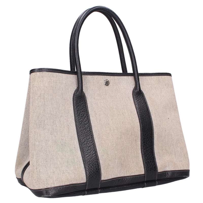 HERMES Garden Party PM Toile H Negonda Handbag Size ONE SIZE