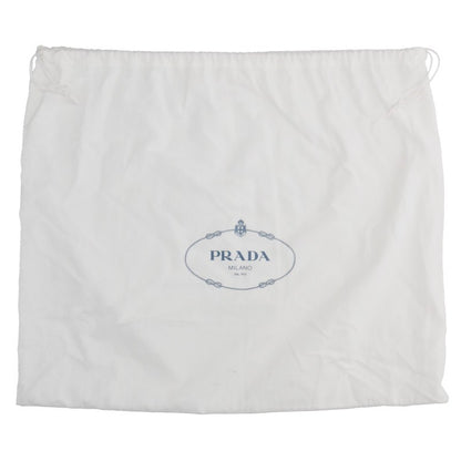 PRADA Logo Soft Grain Leather Handbag Brown Size ONE SIZE