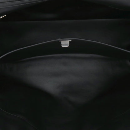 BALENCIAGA 2-Way Leather Handbag Black Silver Size XL