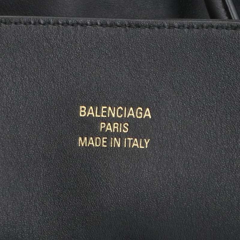 BALENCIAGA BEL AIR XL Leather Carryall Black Gold Handbag Size XL