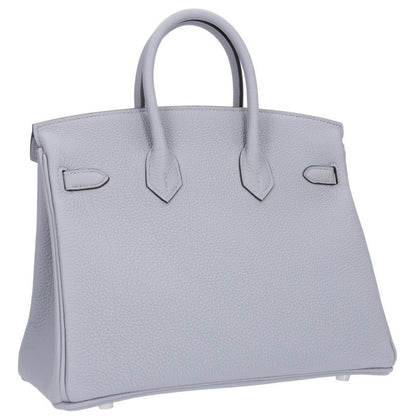 HERMES Birkin Togo Gris Etain Silver Hardware Bag Size 25