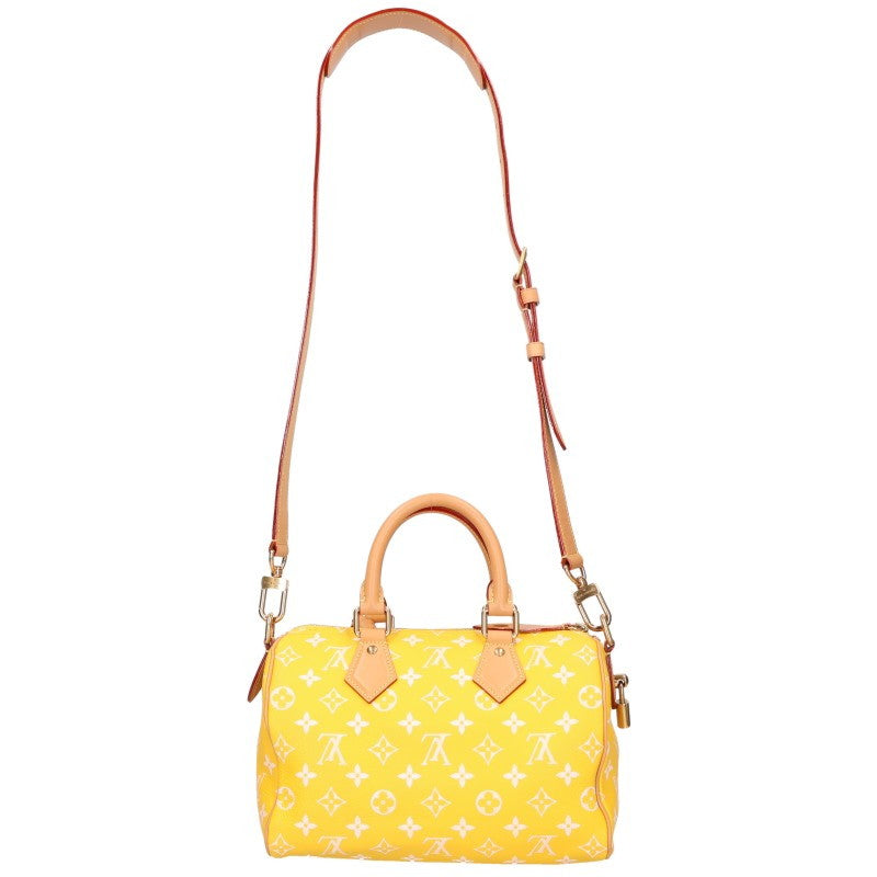 LOUISVUITTON Speedy P9 Monogram 2-Way Handbag Yellow Size 25