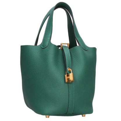 HERMES Picotin Lock PM Clemence Veau Handbag Size PM