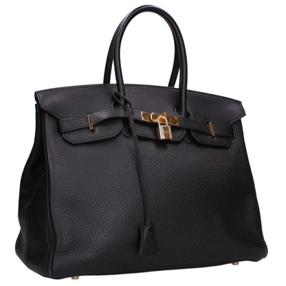 HERMES Birkin GHW Clemence Leather Bag Size 35
