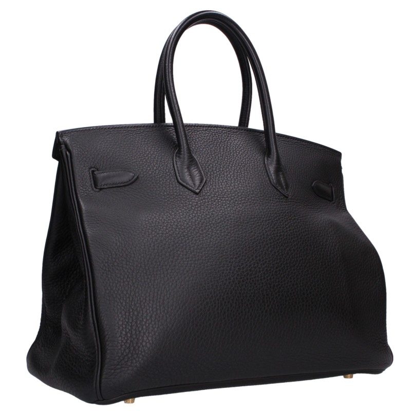 HERMES Birkin GHW Clemence Leather Bag Size 35