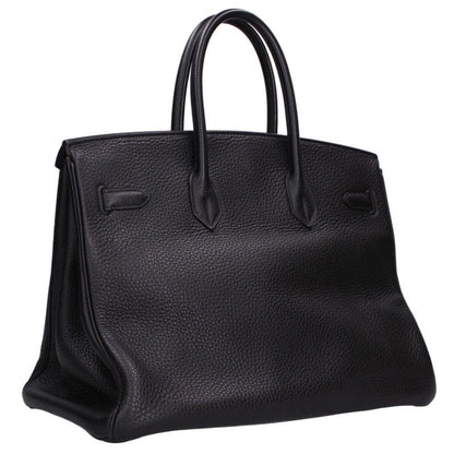 HERMES Birkin SHW Clemence Leather Bag Size 35