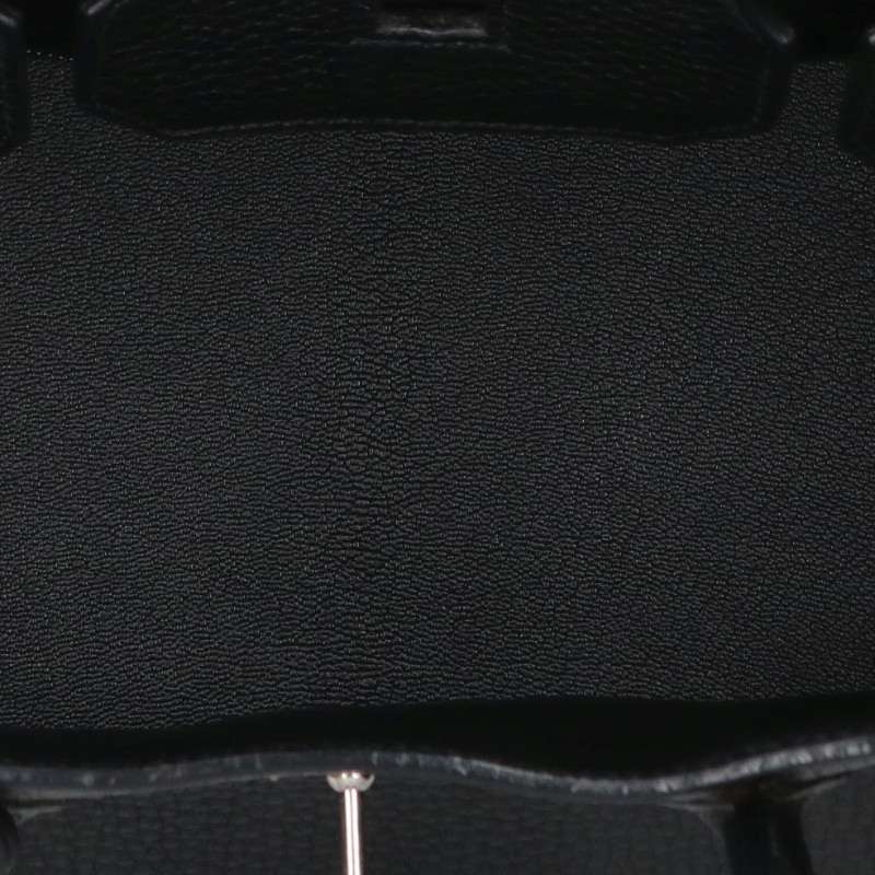 HERMES Birkin SHW Clemence Leather Bag Size 35