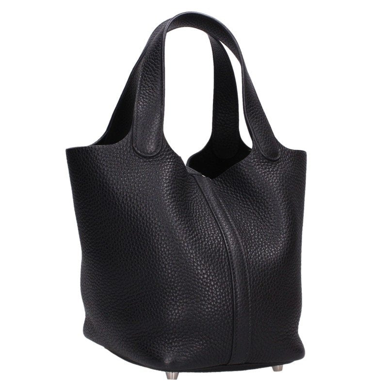 HERMES Picotin Lock Taurillon Clemence Silver HW Bag Size PM