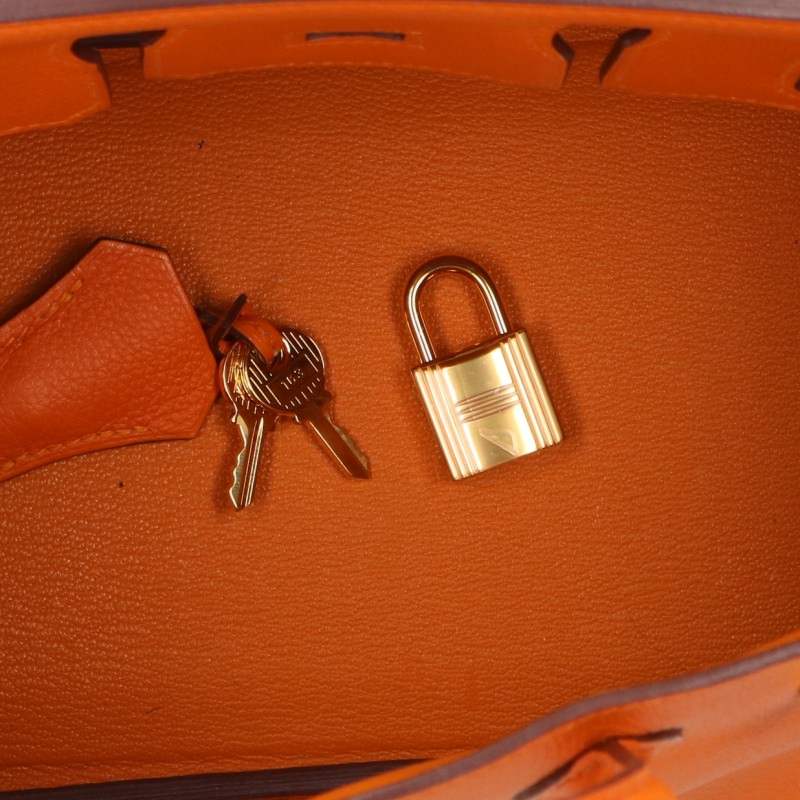 HERMES Birkin Togo Leather Gold Hardware Handbag Size 25