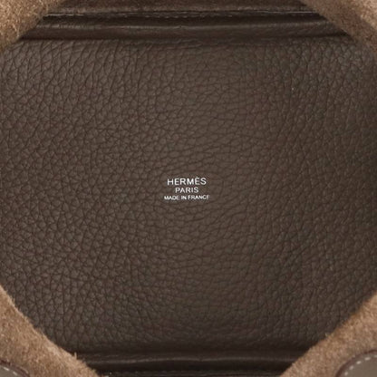 HERMES Picotin Lock Etoupe Taurillon Clemence HW Bag Size PM