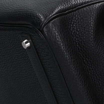 HERMES Birkin 40 Clemence Leather Silver HW Bag