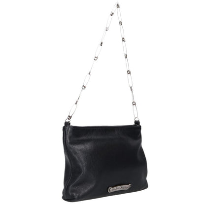 Chrome Hearts Cross Charm Safety Pin Chain Handbag Black