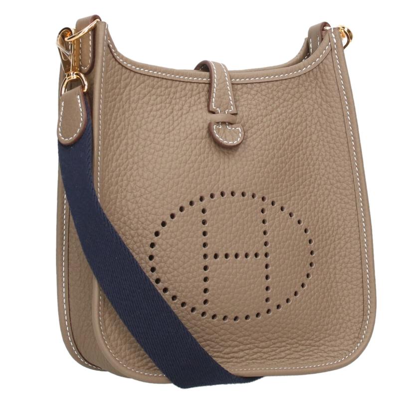 HERMES Evelyne TPM K-Stamp Clemence Etoupe Bag Size ONE SIZE