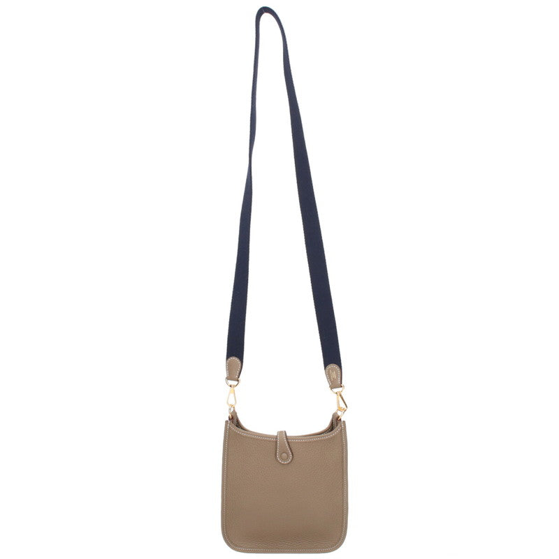 HERMES Evelyne TPM K-Stamp Clemence Etoupe Bag Size ONE SIZE