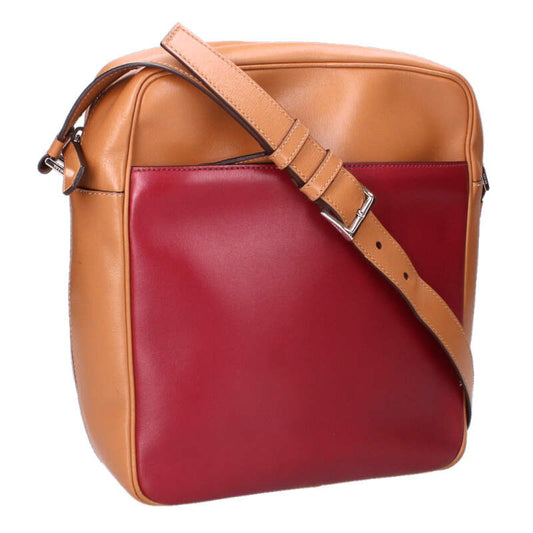 PRADA Bicolor Triangle Logo Plate Leather Bag Size ONE SIZE