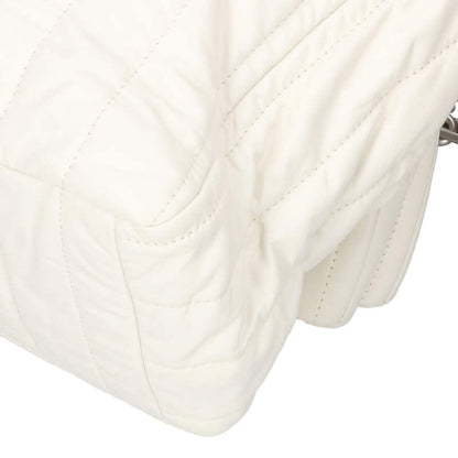 Balenciaga Monaco BB Logo Chain Shoulder Bag White One Size