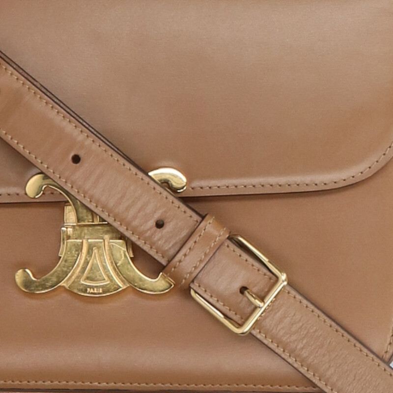 CELINE Classic Triomphe Calfskin Shoulder Bag Size ONE SIZE