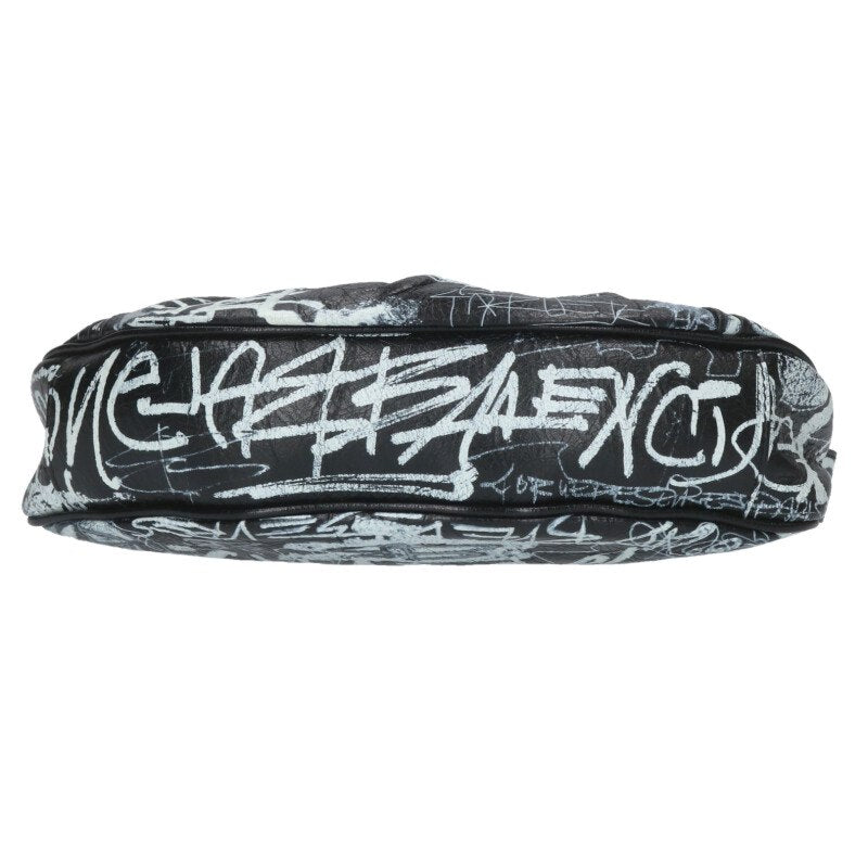 Balenciaga Luca Gaul Graffiti Shoulder Bag Black x White One Size