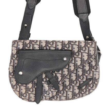 DIOR Saddle Oblique Jacquard Calfskin Shoulder Size ONE SIZE