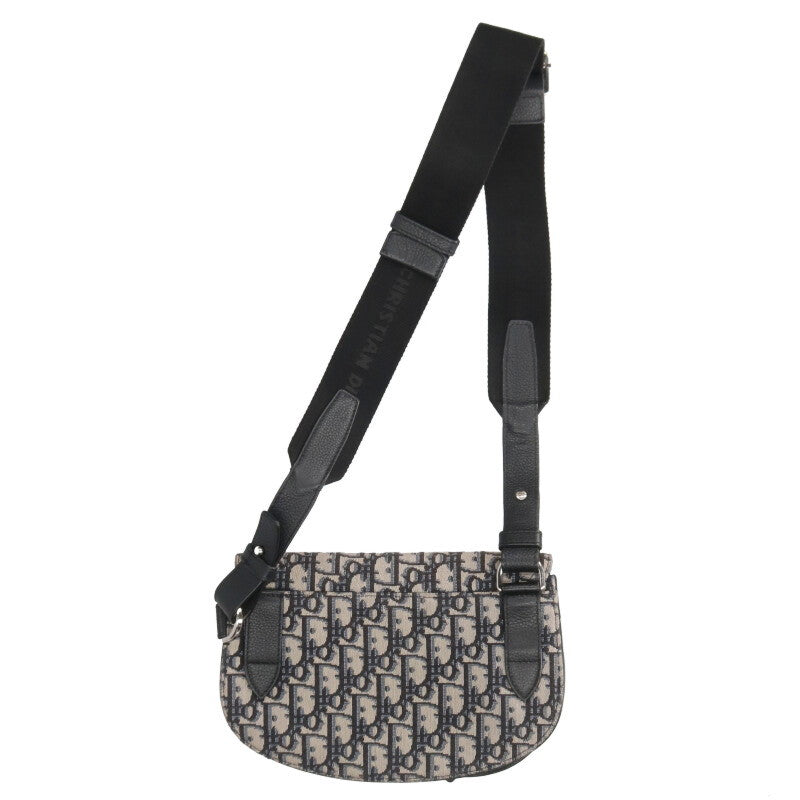 DIOR Saddle Oblique Jacquard Calfskin Shoulder Size ONE SIZE