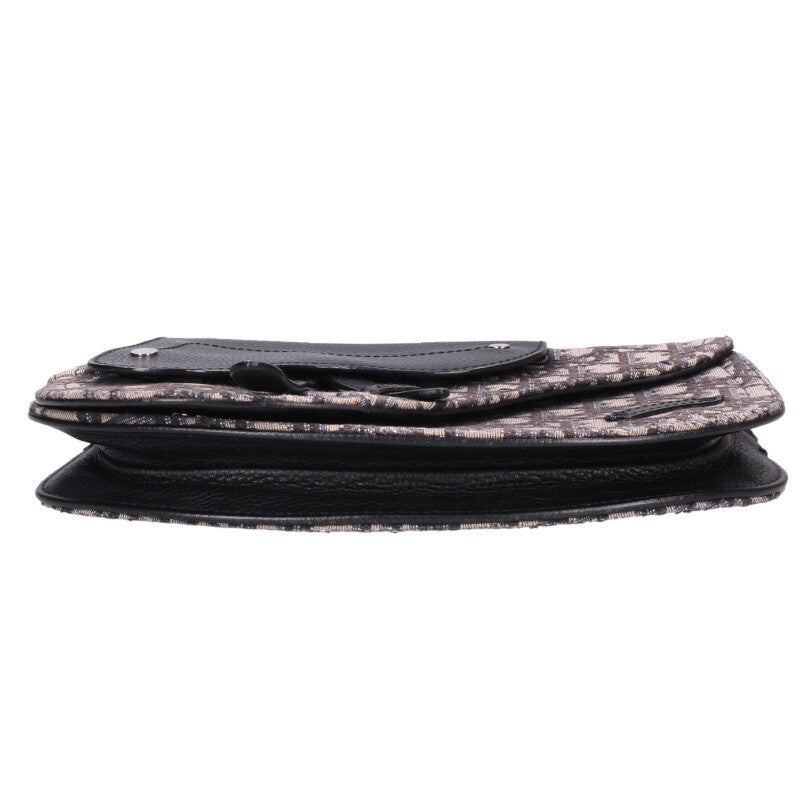 DIOR Saddle Oblique Jacquard Calfskin Shoulder Size ONE SIZE
