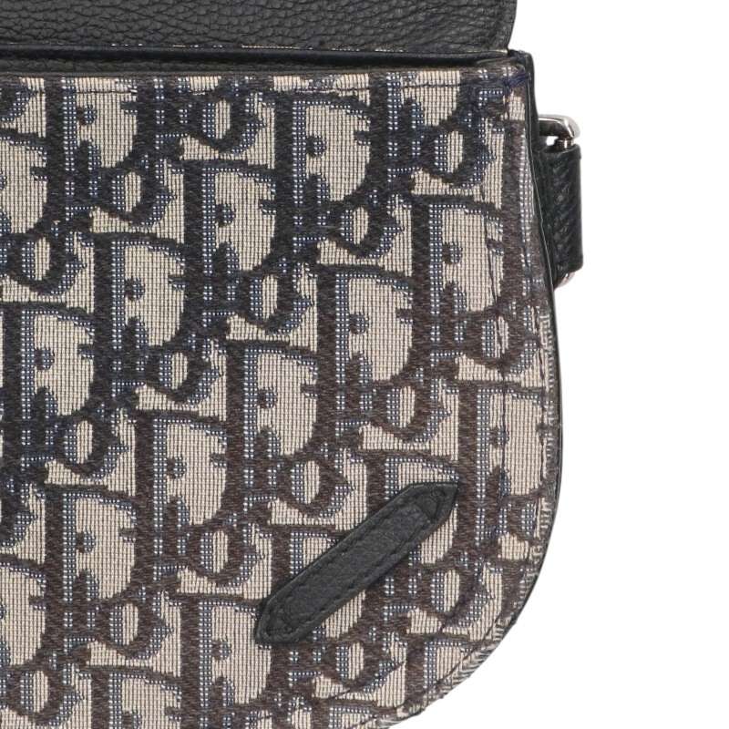 DIOR Saddle Oblique Jacquard Calfskin Shoulder Size ONE SIZE