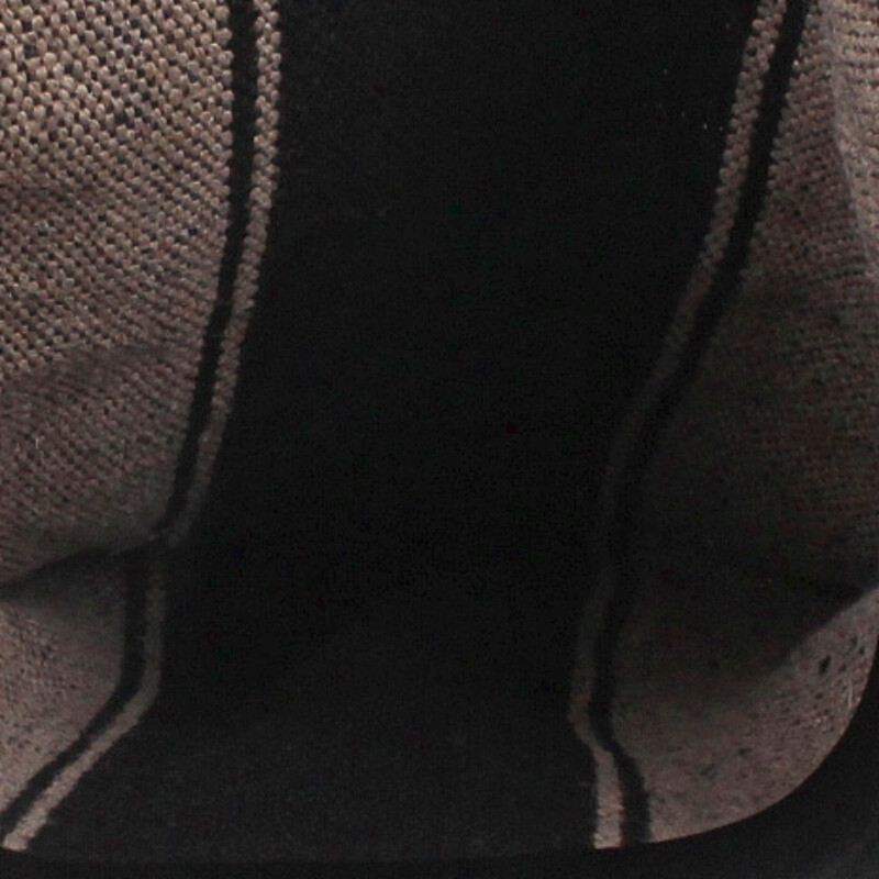 Saint Laurent Paris Leather Shoulder Bag Black x Beige One Size
