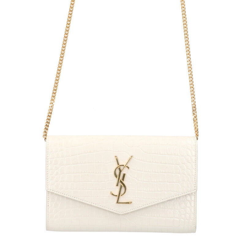 SAINT LAURENT PARIS Uptown Croc Embossed Size ONE SIZE