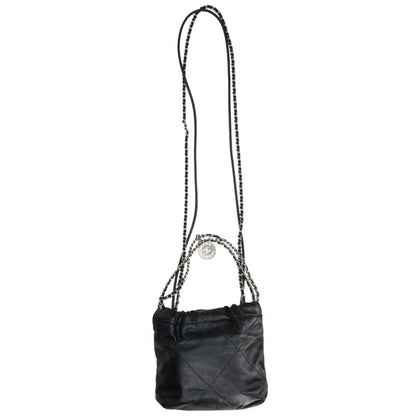 CHANEL 22 Mini Logo Chain Leather Shoulder Bag Size ONE SIZE