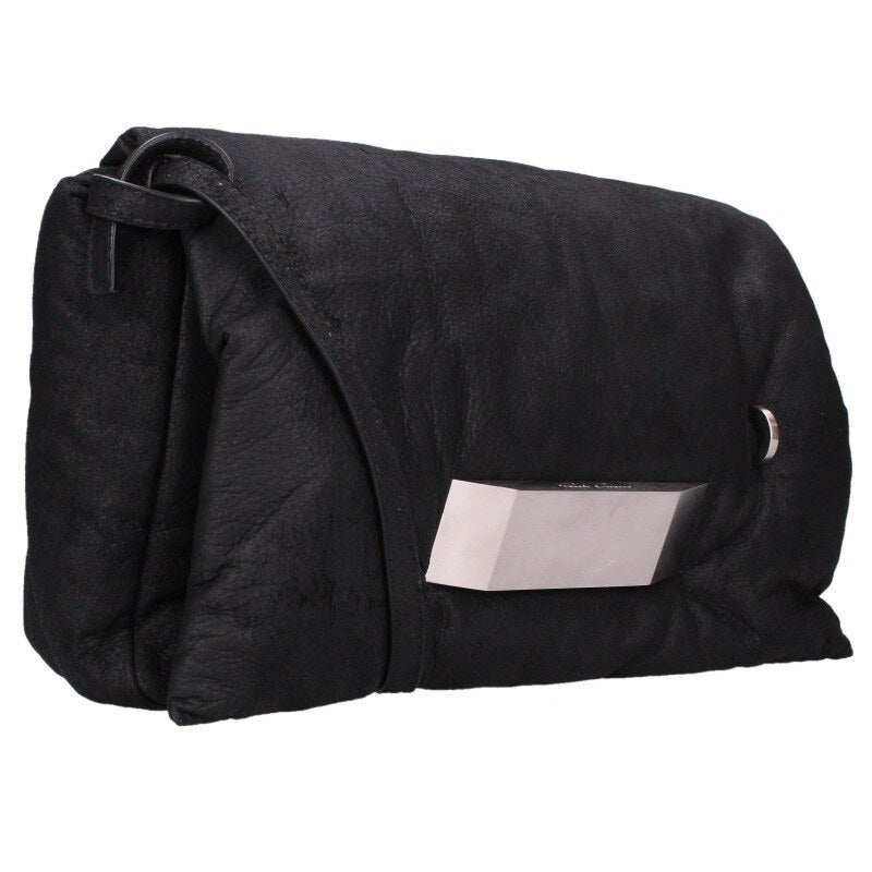 Rick Owens Leather Big Pillow Shoulder Bag Black Size UNI