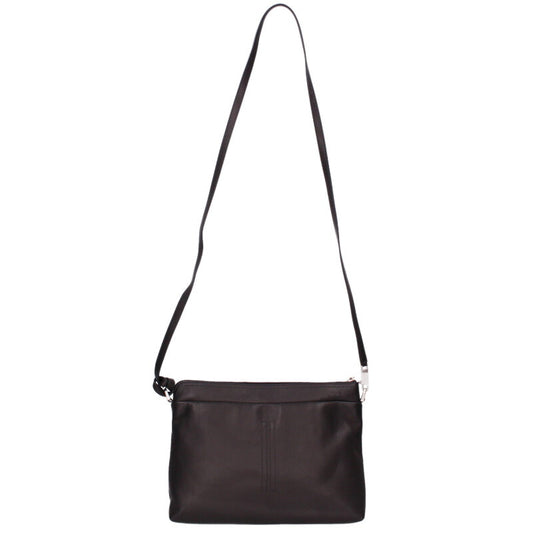 Rick Owens LCN Leather Shoulder Bag Black Size ONE SIZE