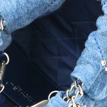 CHANEL AS3980 Chanel 22 Mini Denim Stud Chain Shoulder Bag