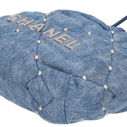 CHANEL AS3980 Chanel 22 Mini Denim Stud Chain Shoulder Bag