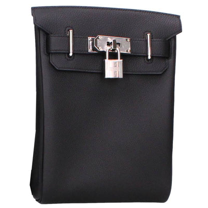 HERMES Accad PM Togo Noir Silver HW Shoulder Size ONE SIZE
