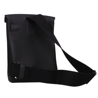 HERMES Accad PM Togo Noir Silver HW Shoulder