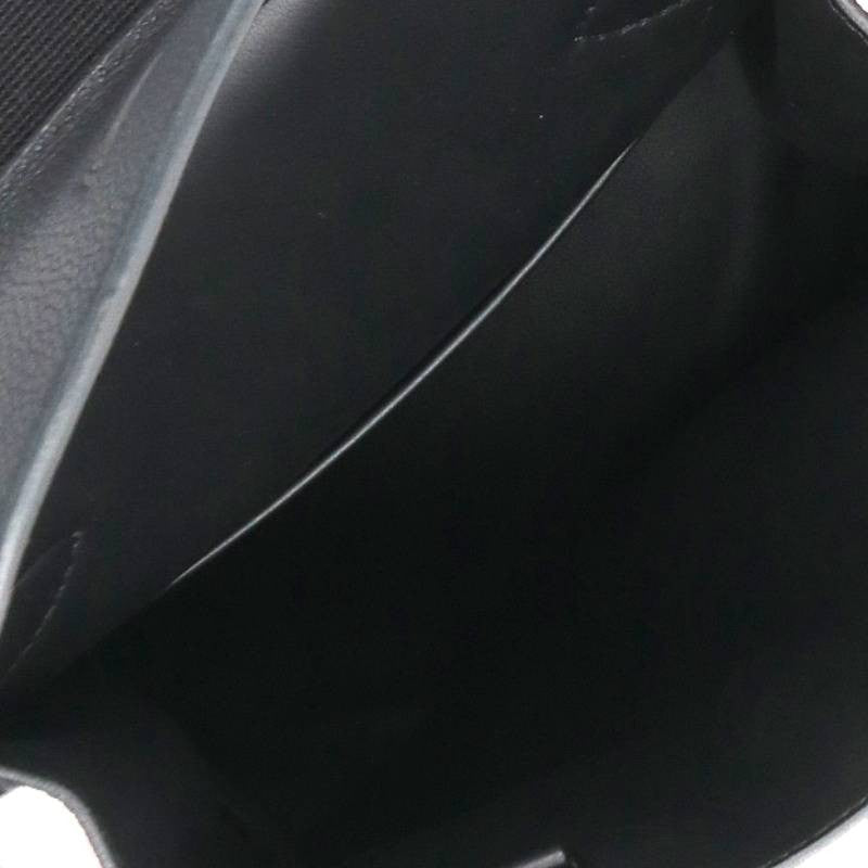 HERMES Accad PM Togo Noir Silver HW Shoulder