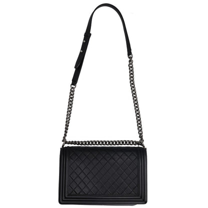 CHANEL Boy Chanel 28 Lambskin Chain Shoulder Bag Size 28