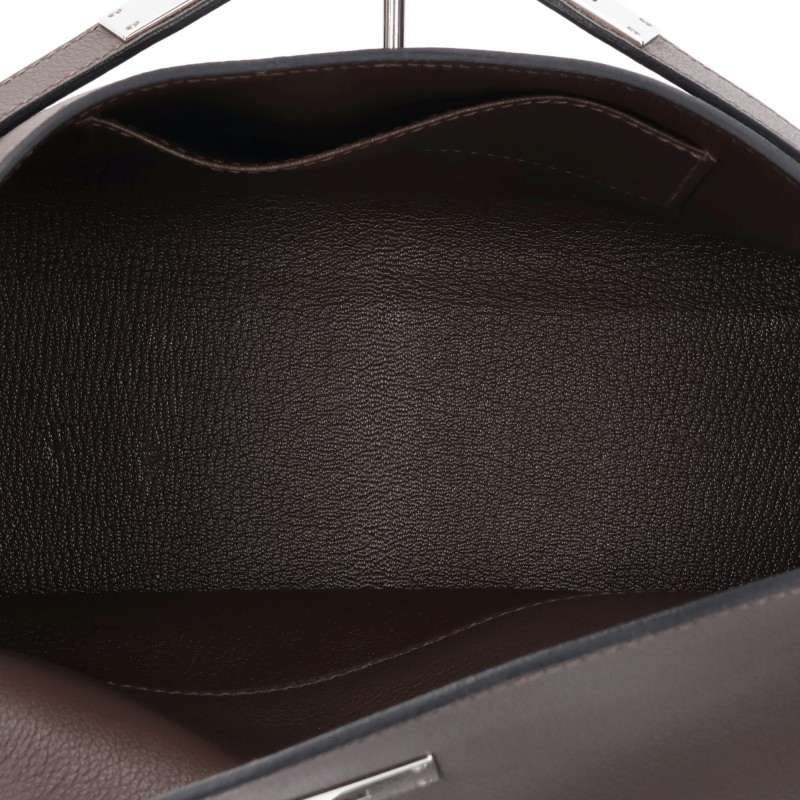 HERMES Kelly Messenger PM Evercolor Bag Brown Size PM