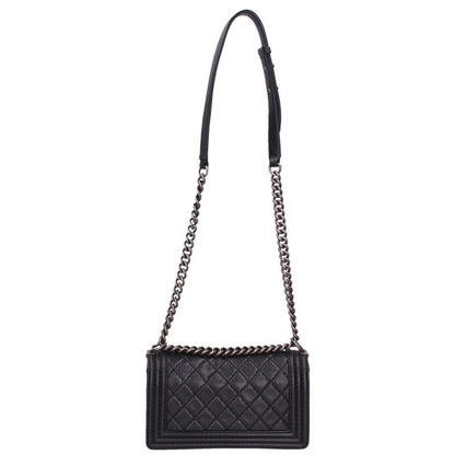 CHANEL Boy Chanel 25 Lambskin Chain Shoulder Bag