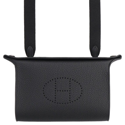 HERMES Black Vide Poche Togo Leather Shoulder Bag