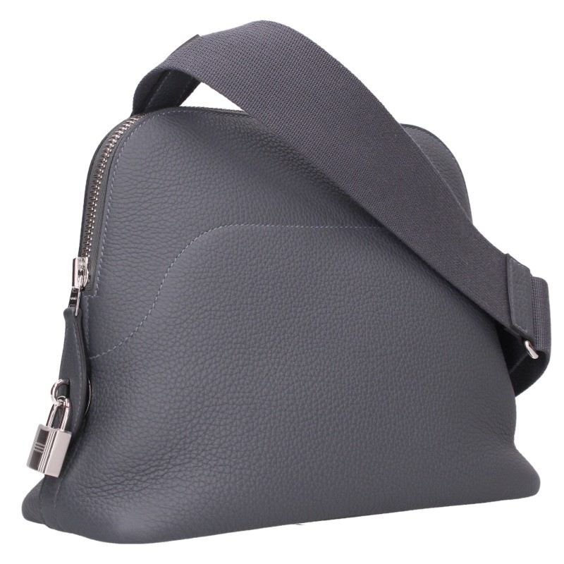 HERMES Bolide Messenger Dark Gray Silver H/W Bag
