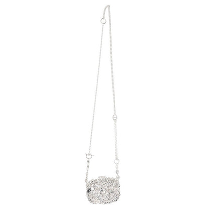 HERMES Sac Bijou Chaine d'Ancre Silver Chain Shoulder Bag