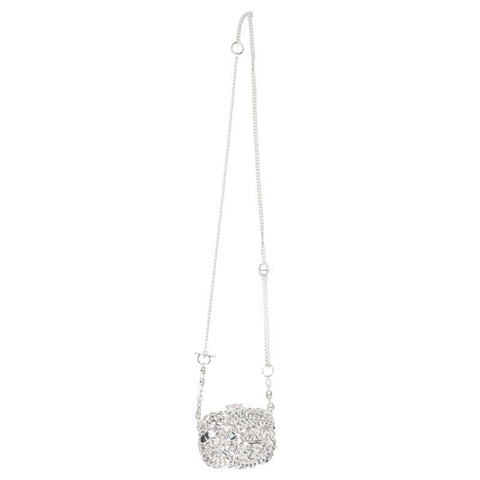 HERMES Sac Bijou Chaine d'Ancre Silver Chain Shoulder Bag