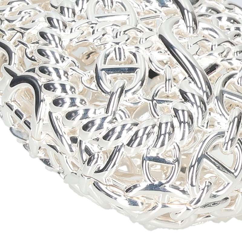 HERMES Sac Bijou Chaine d'Ancre Silver Chain Shoulder Bag