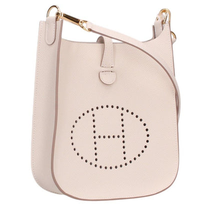 HERMES Evelyne Sellier Epsom Off-White Gold Shoulder Bag Size TPM