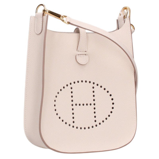 HERMES Evelyne Sellier Epsom Off-White Gold Shoulder Bag Size TPM