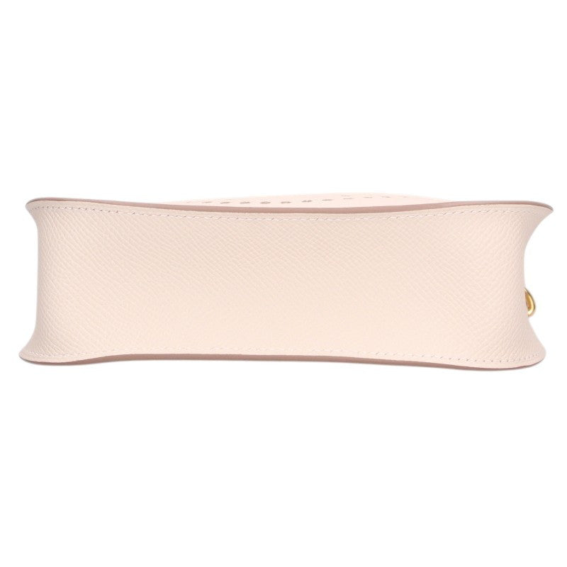 HERMES Evelyne Sellier Epsom Off-White Gold Shoulder Bag Size TPM